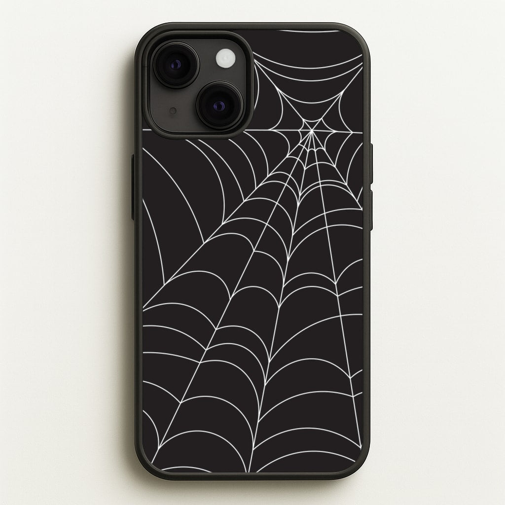 Black Cobwebs Pattern - Halloween Phone Case for iPhone 13 Mini