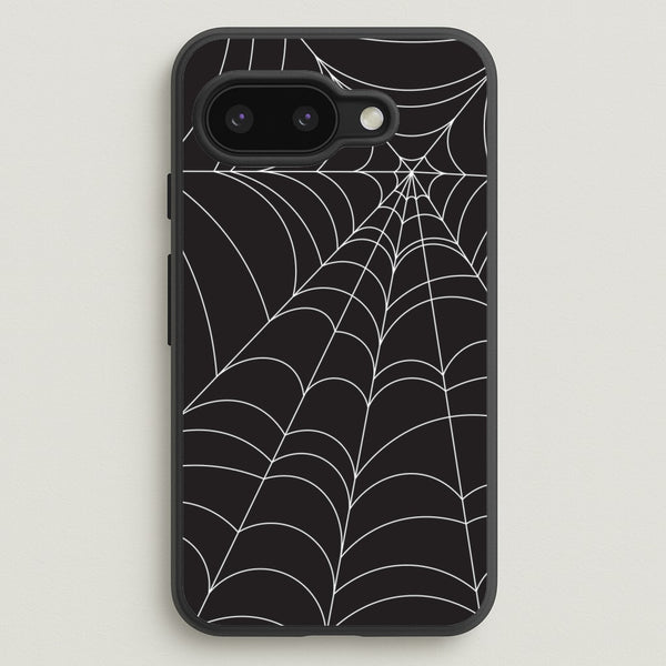 Black Cobwebs Pattern - Halloween Phone Case for Google Pixel 9a