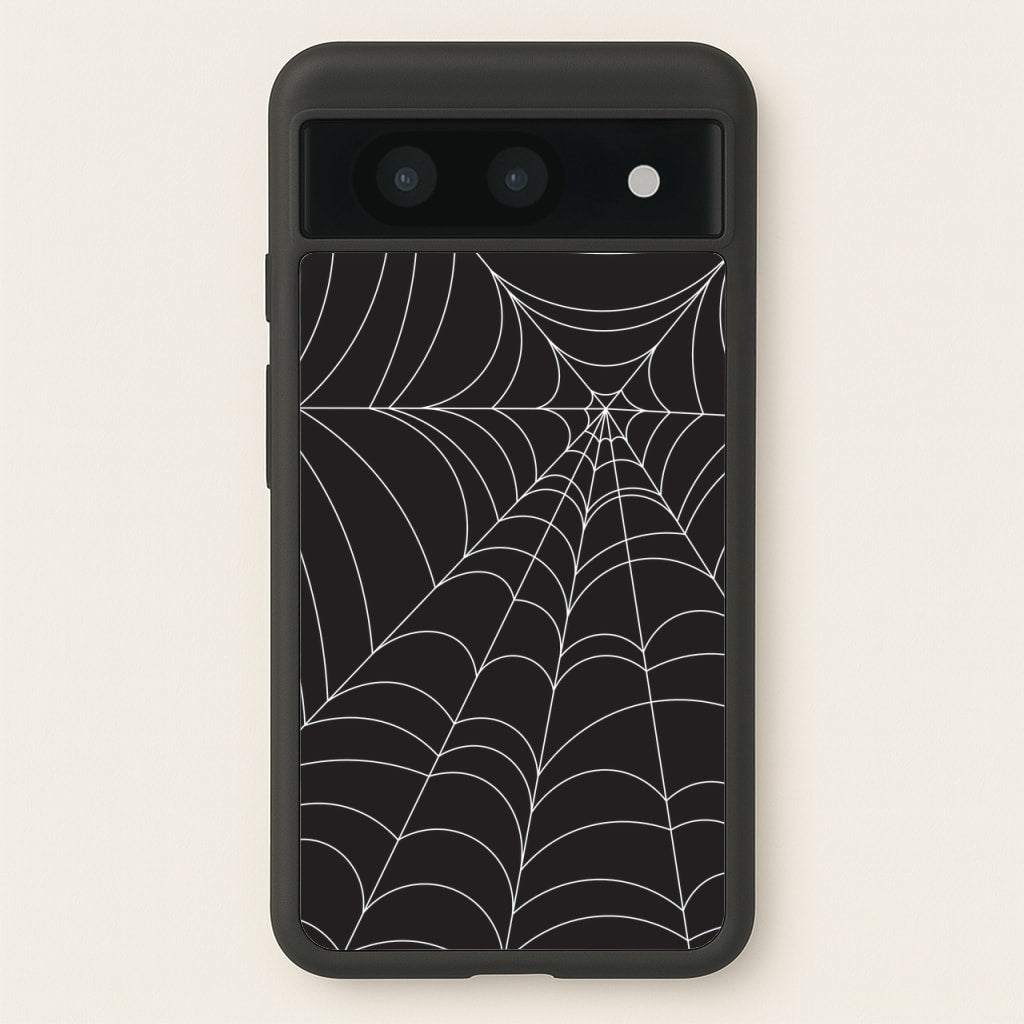 Black Cobwebs Pattern - Halloween Phone Case for Google Pixel 8a