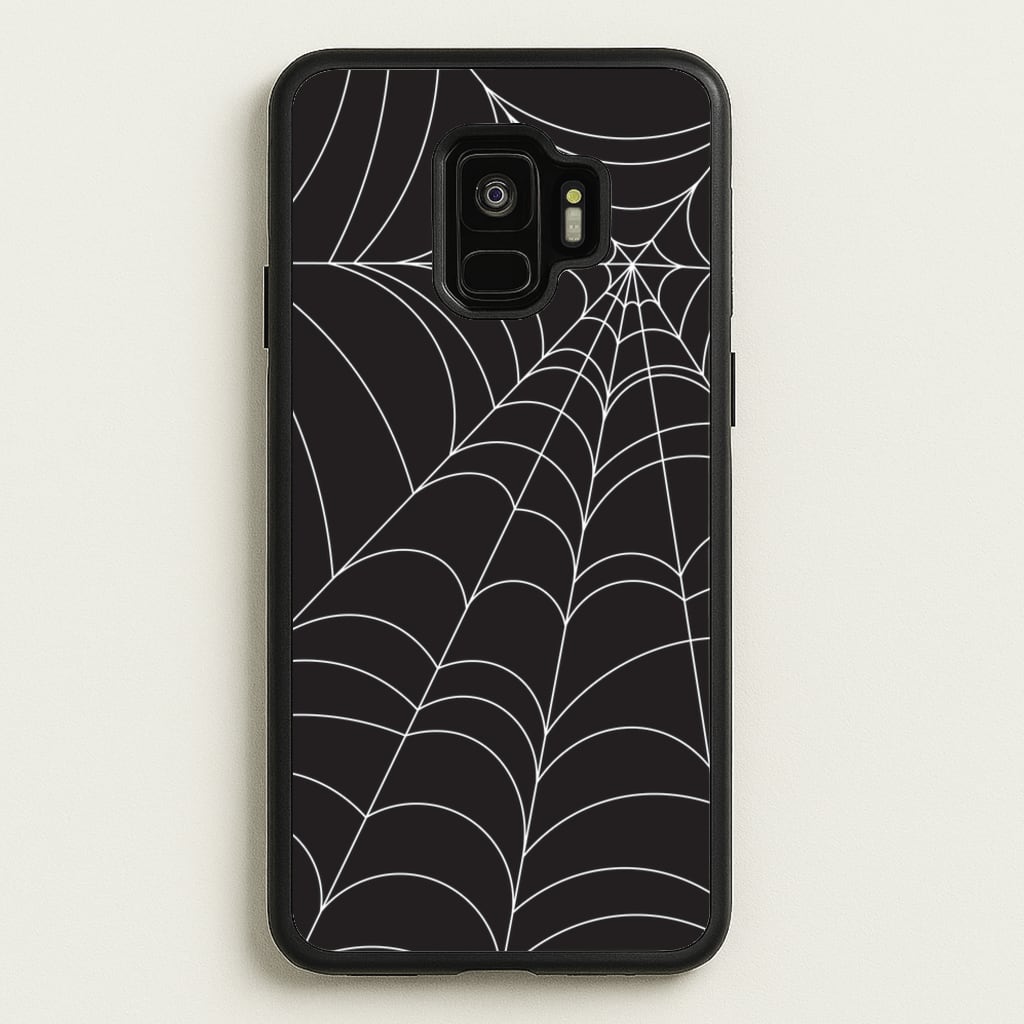 Black Cobwebs Pattern - Halloween Phone Case for Galaxy S9