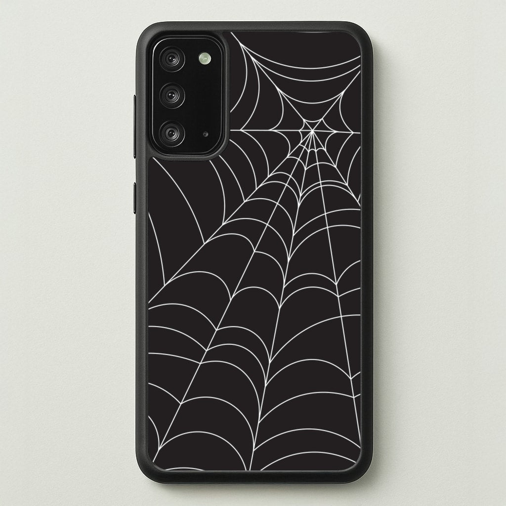 Black Cobwebs Pattern - Halloween Phone Case for Galaxy Note 20