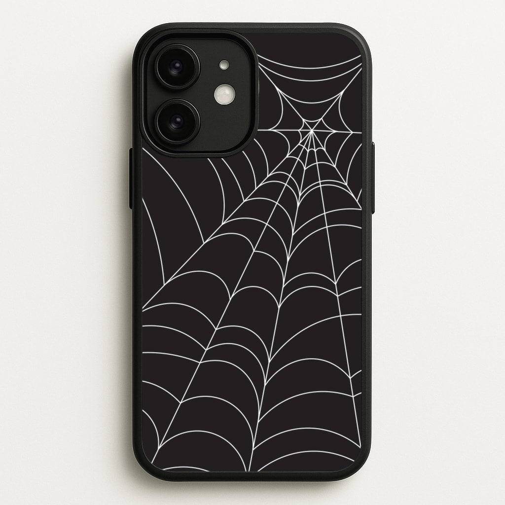 Black Cobwebs Pattern - Halloween Phone Case for iPhone 11