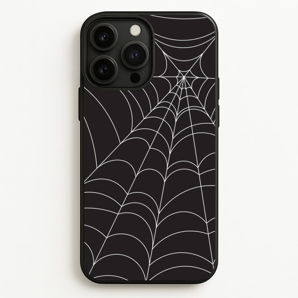 Black Cobwebs Pattern - Halloween Phone Case for iPhone 13 Pro Max