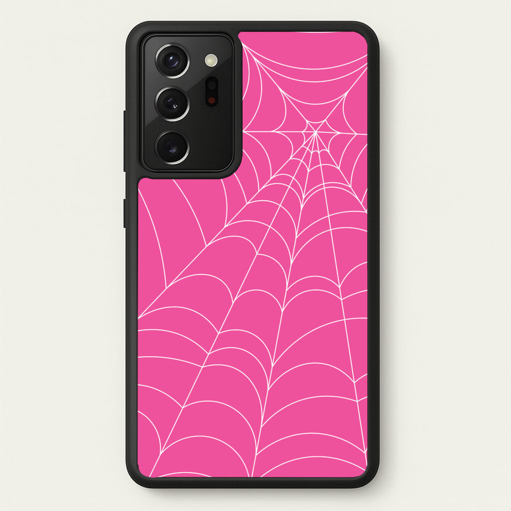 Pink Cobwebs Pattern - Halloween Phone Case for Galaxy Note 20 Ultra