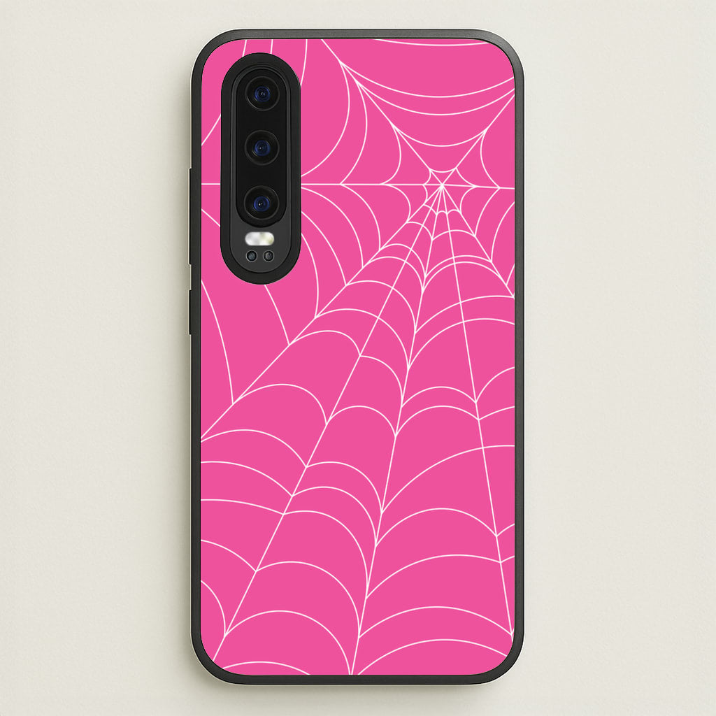 Pink Cobwebs Pattern - Halloween Phone Case for Huawei P30