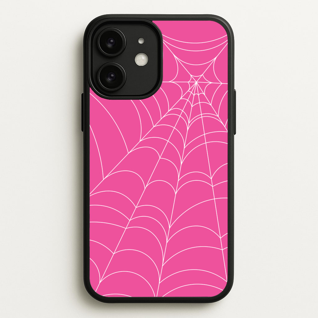 Pink Cobwebs Pattern - Halloween Phone Case for iPhone 11