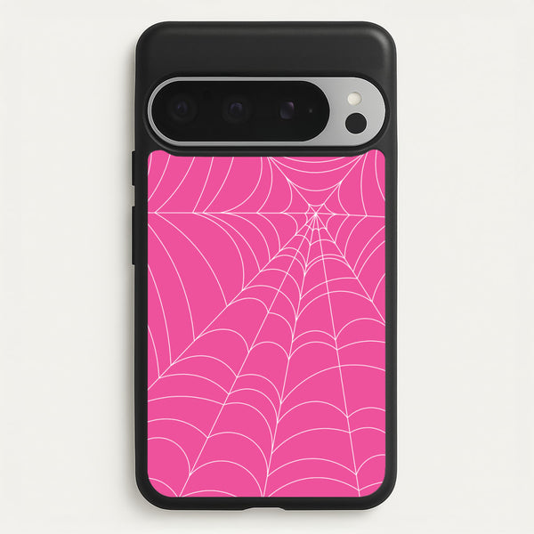 Pink Cobwebs Pattern - Halloween Phone Case for Google Pixel 9 Pro XL