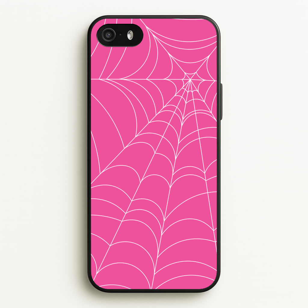 Pink Cobwebs Pattern - Halloween Phone Case for iPhone 5 / 5s / SE 2016