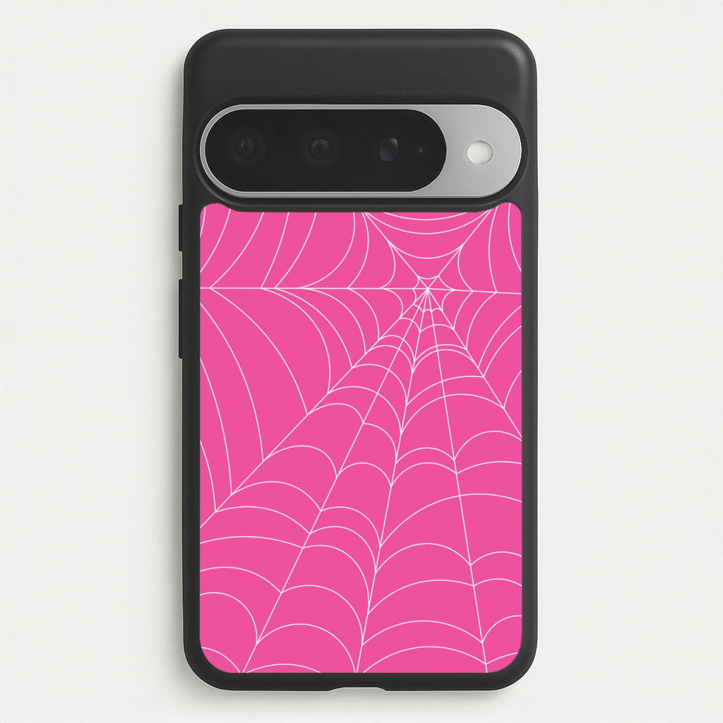 Pink Cobwebs Pattern Phone Case for Google Pixel 10 Pro XL