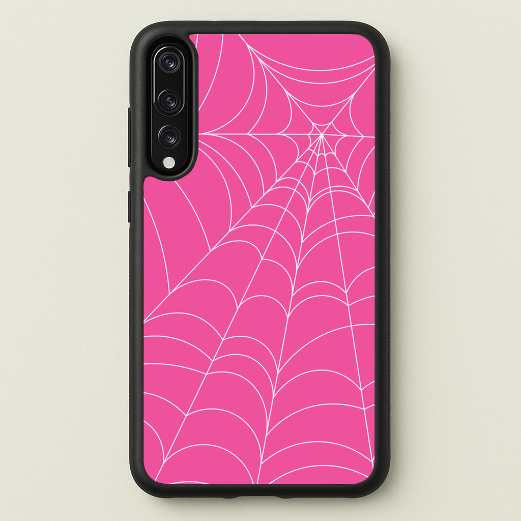 Pink Cobwebs Pattern - Halloween Phone Case for Huawei P20 Pro