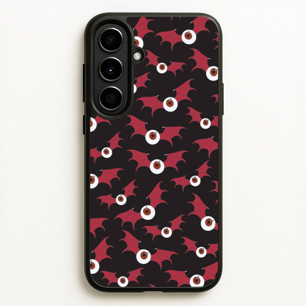 Red Bat Pattern - Halloween Phone Case for Galaxy A56