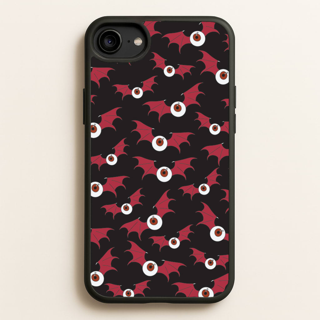Red Bat Pattern - Halloween Phone Case for iPhone 6 / 7 / 8 / SE