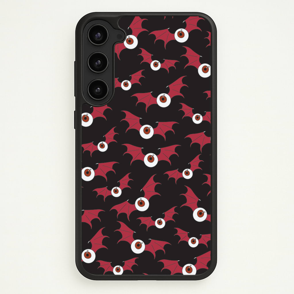 Red Bat Pattern - Halloween Phone Case for Galaxy S23 Plus