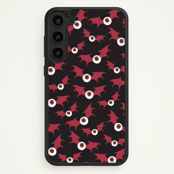 Red Bat Pattern - Halloween Phone Case for Galaxy S23 Plus