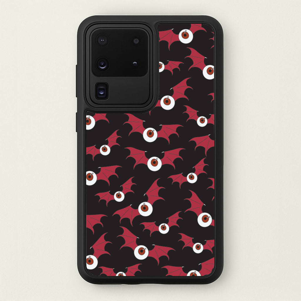 Red Bat Pattern - Halloween Phone Case for Galaxy S20 Ultra