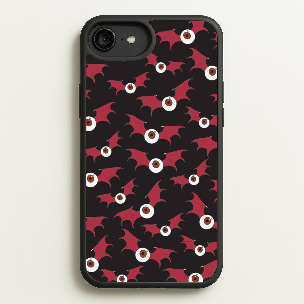 Red Bat Pattern - Halloween Phone Case for iPhone 6 Plus / 7 Plus / 8 Plus