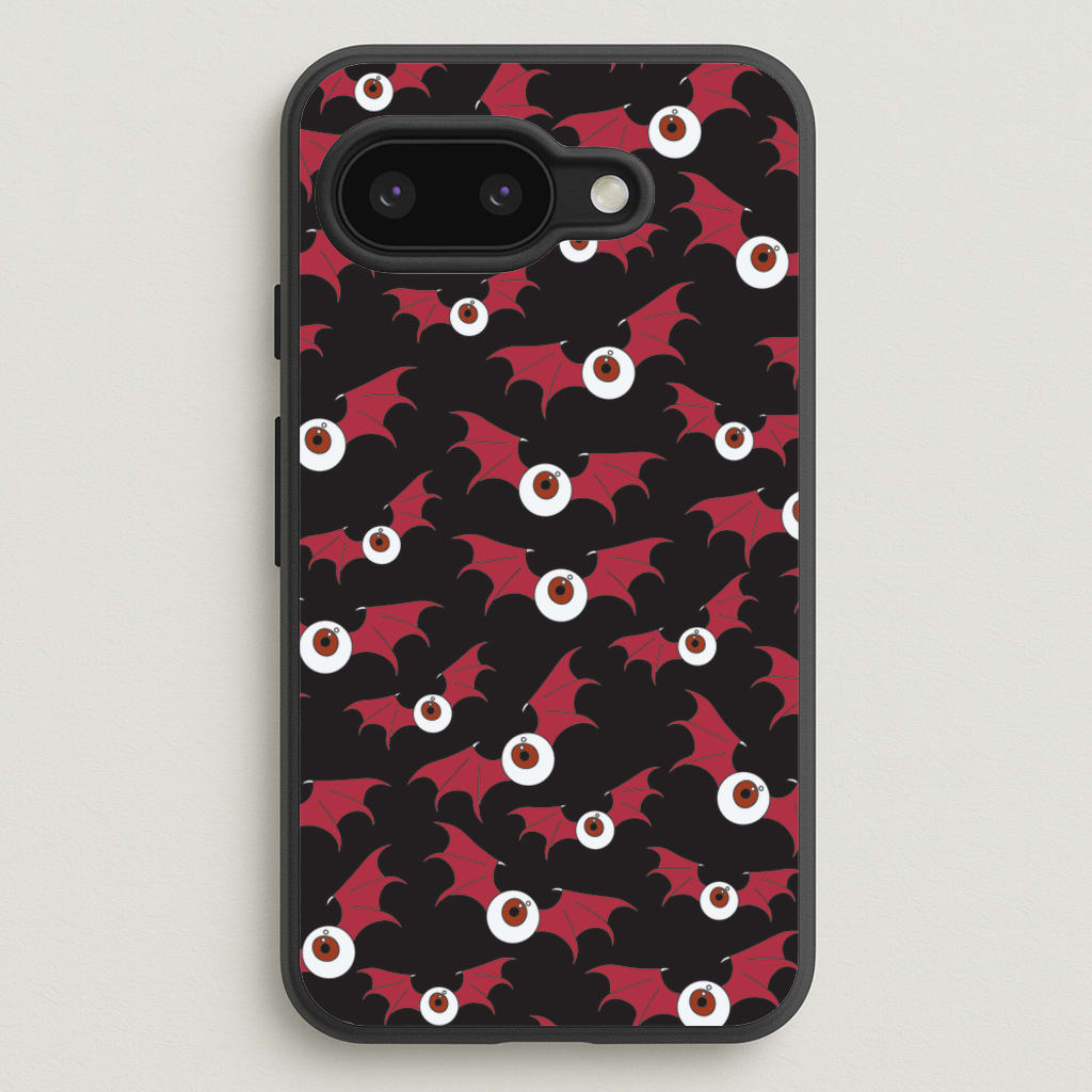 Red Bat Pattern - Halloween Phone Case for Google Pixel 9a