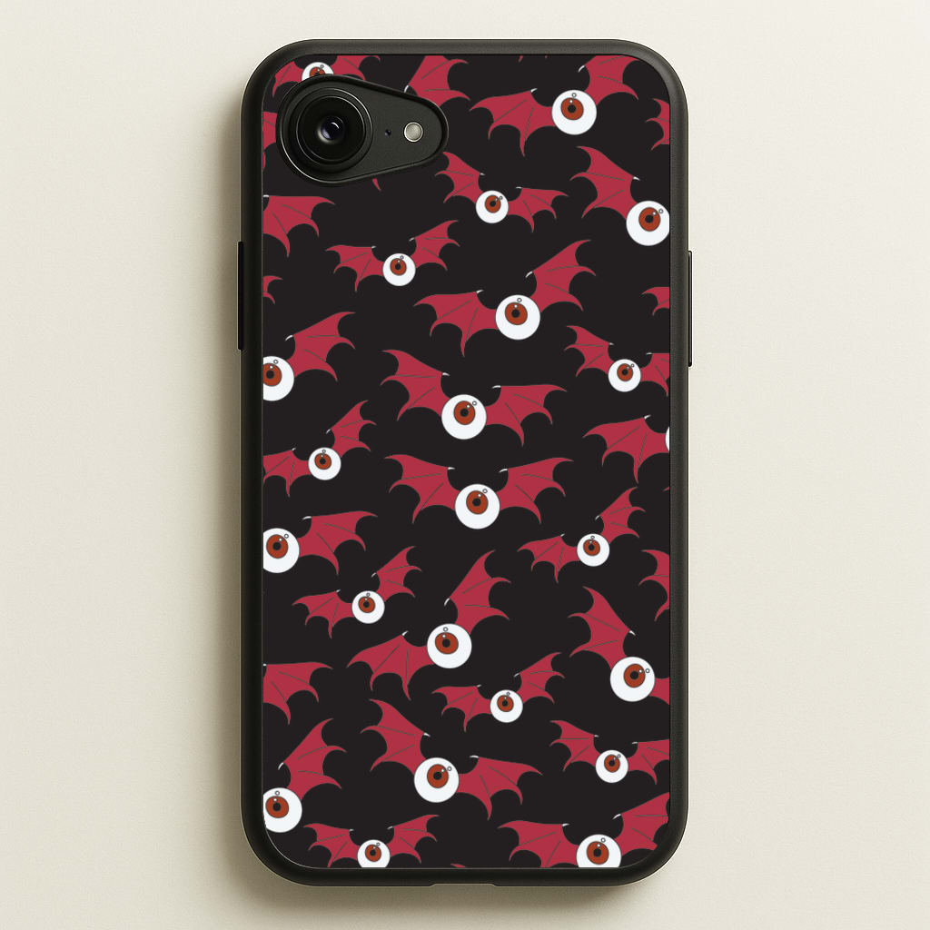 Red Bat Pattern - Halloween Phone Case for iPhone 16e