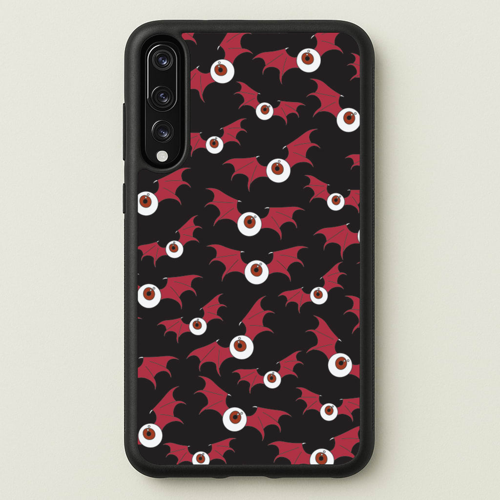 Red Bat Pattern - Halloween Phone Case for Huawei P20 Pro