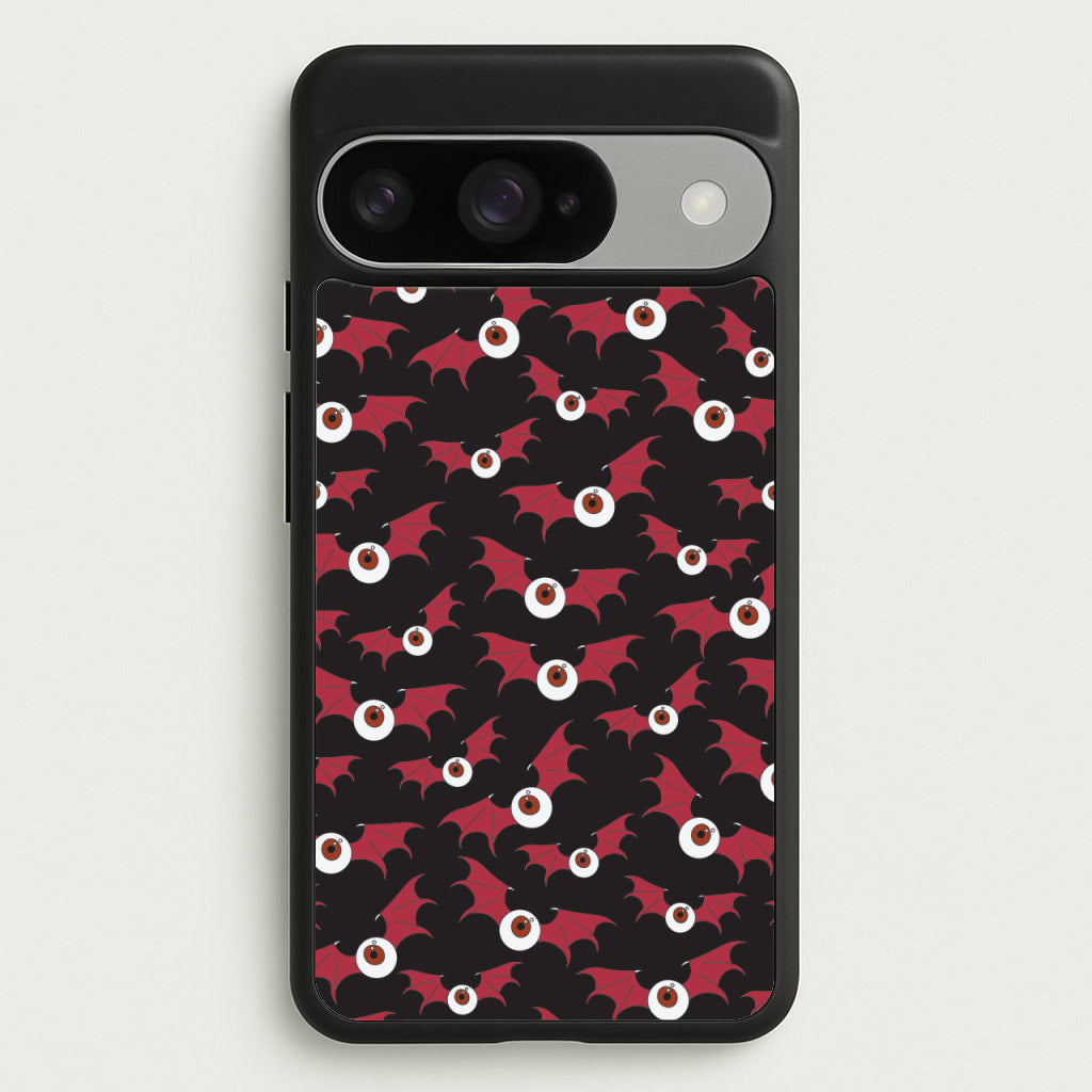 Red Bat Pattern Phone Case for Google Pixel 10 / 10 Pro