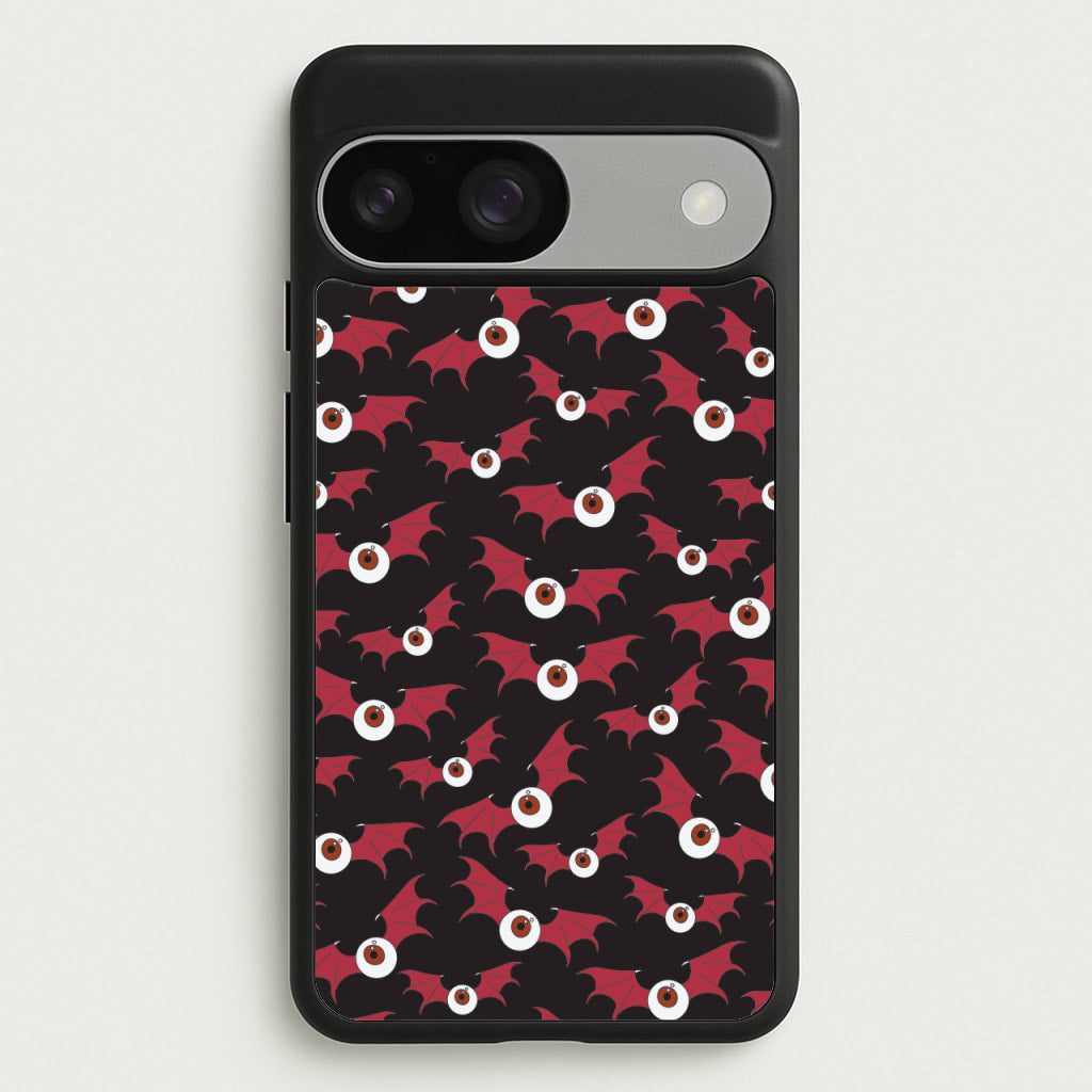 Red Bat Pattern - Halloween Phone Case for Google Pixel 9 / 9 Pro
