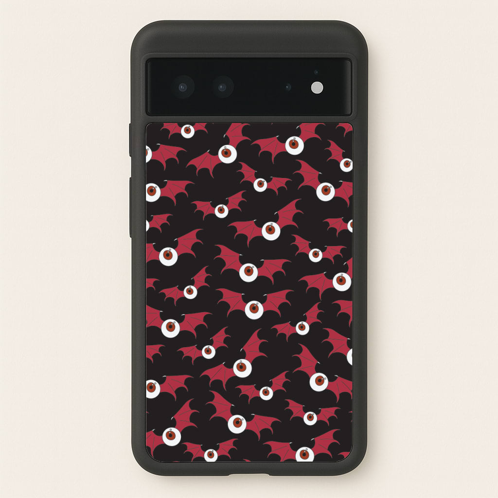 Red Bat Pattern - Halloween Phone Case for Google Pixel 6