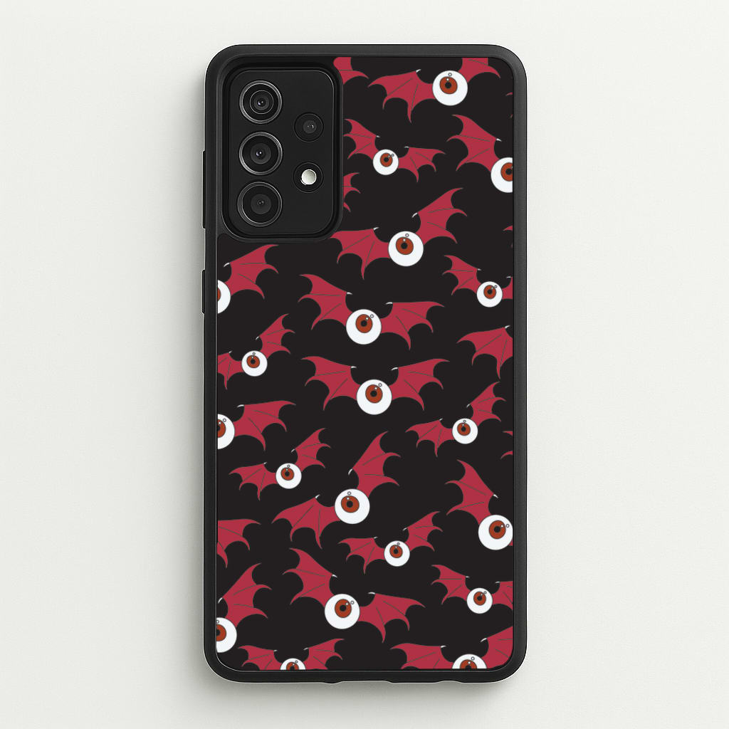 Red Bat Pattern - Halloween Phone Case for Galaxy A52 / A52s