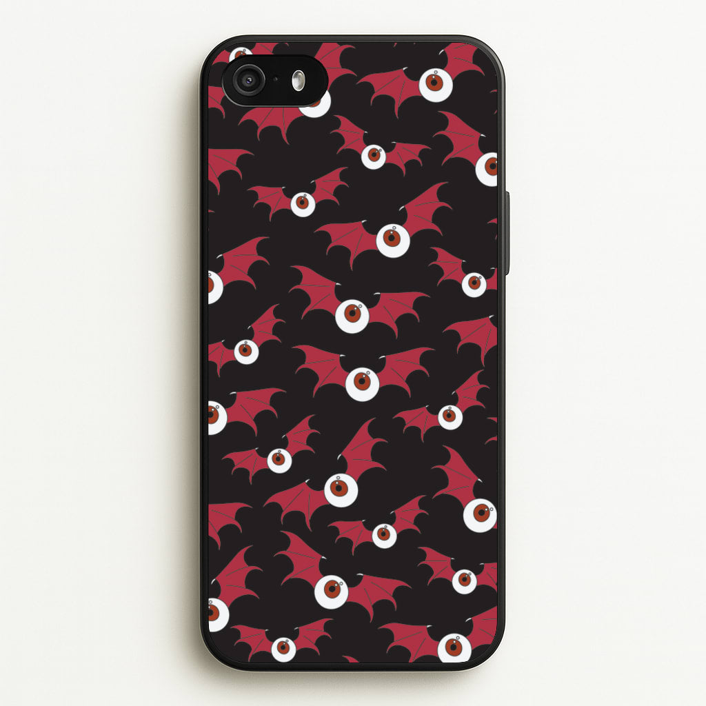 Red Bat Pattern - Halloween Phone Case for iPhone 5 / 5s / SE 2016