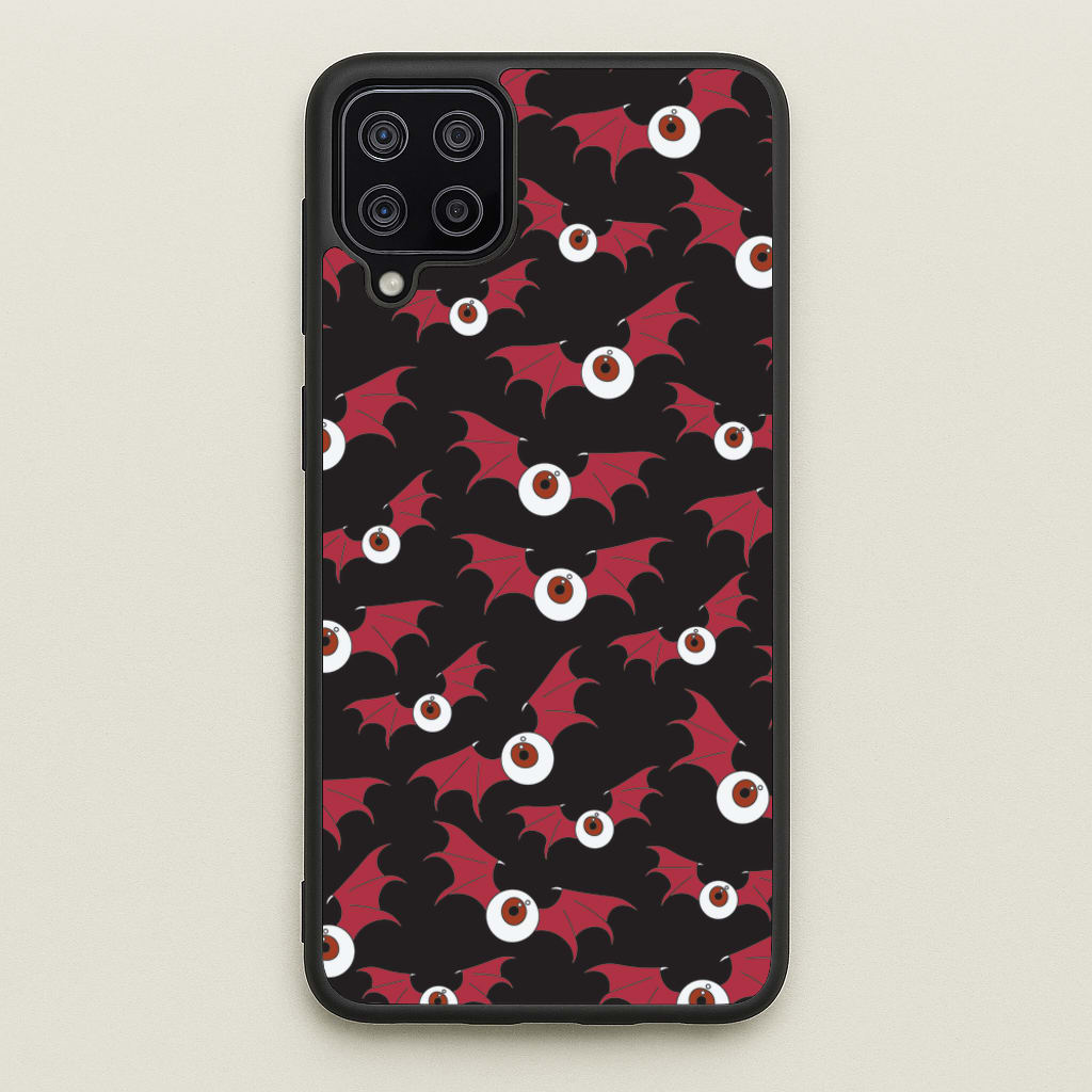 Red Bat Pattern - Halloween Phone Case for Galaxy A12