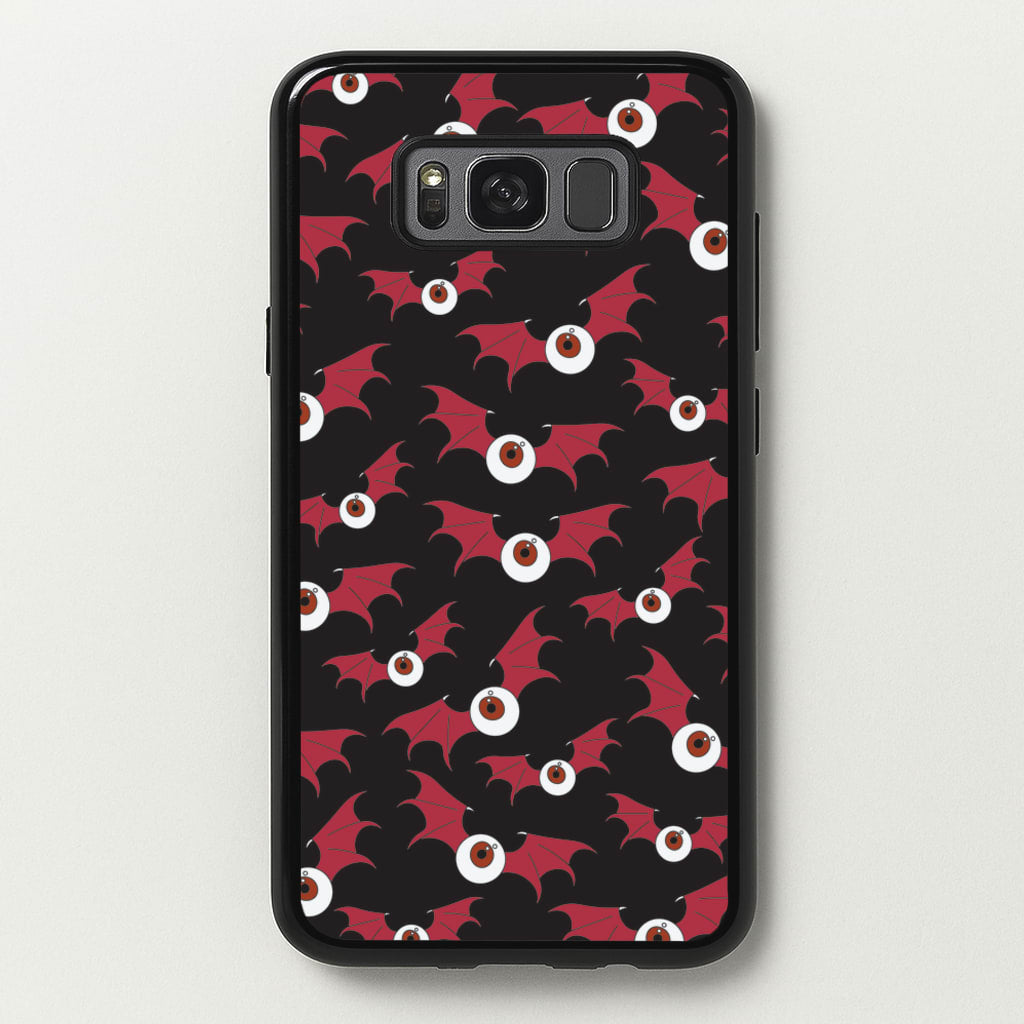 Red Bat Pattern - Halloween Phone Case for Galaxy S8 Plus