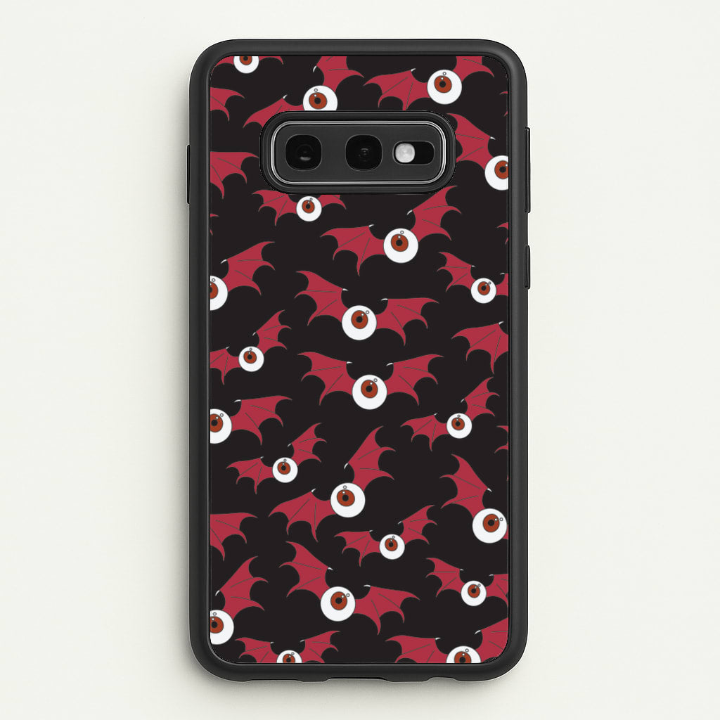 Red Bat Pattern - Halloween Phone Case for Galaxy S10e