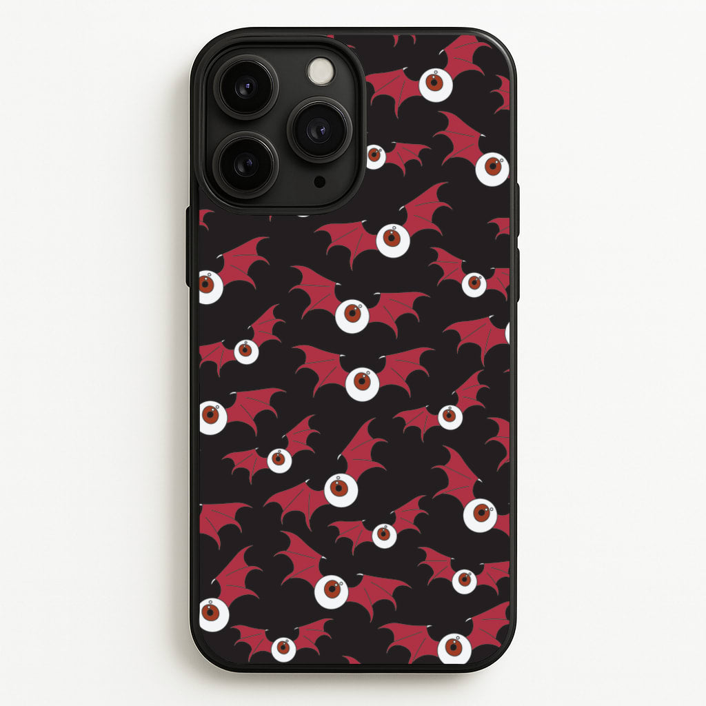 Red Bat Pattern - Halloween Phone Case for iPhone 11 Pro Max