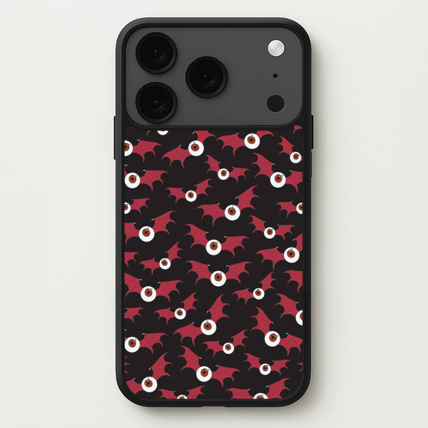 Red Bat Pattern Phone Case for iPhone 17 Pro Max