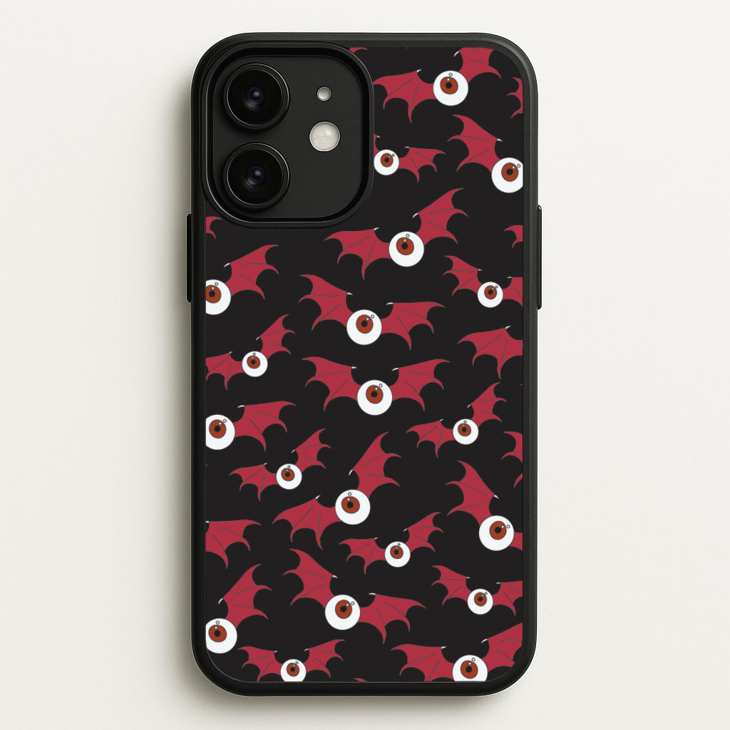 Red Bat Pattern - Halloween Phone Case for iPhone 11