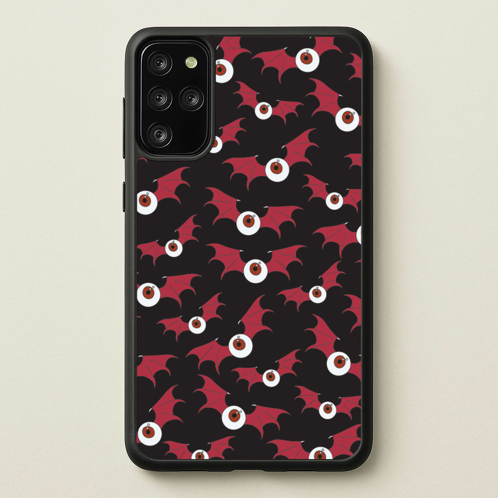 Red Bat Pattern - Halloween Phone Case for Galaxy S20 Plus