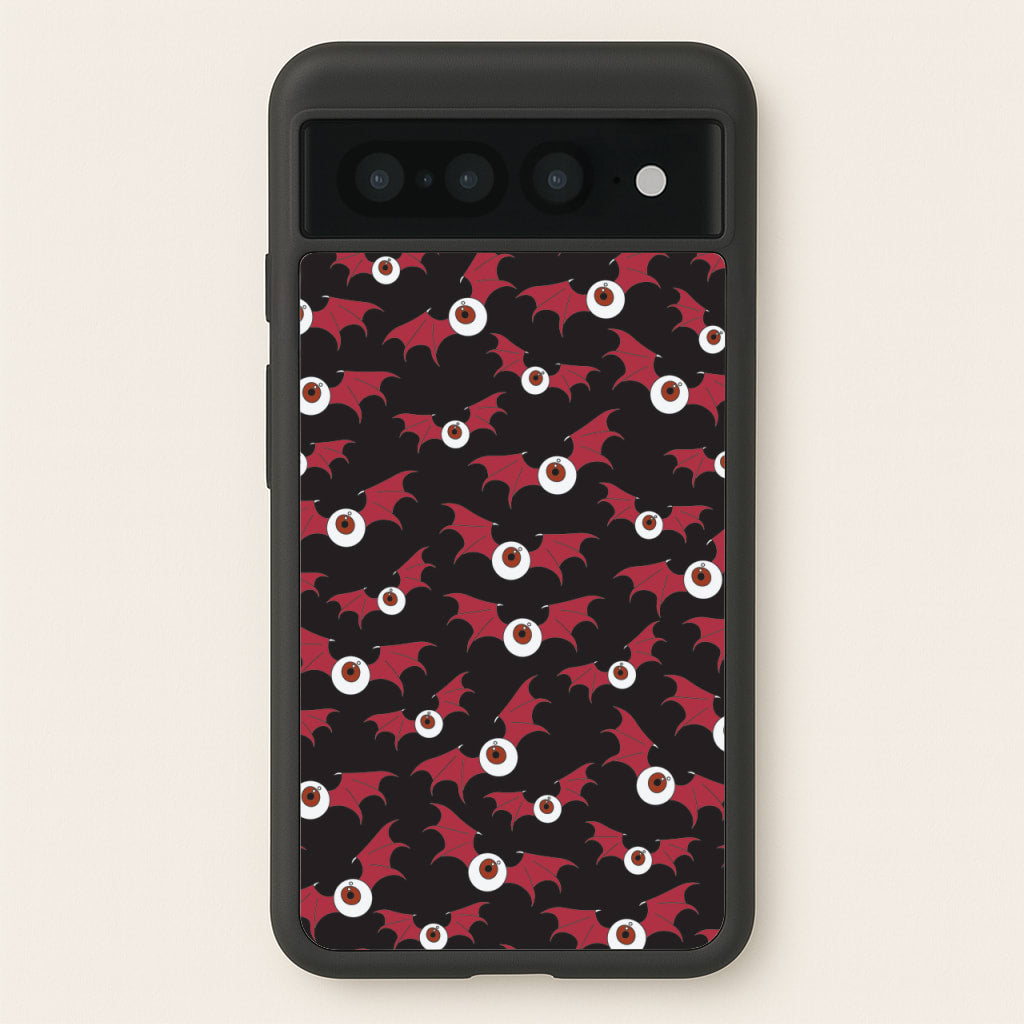 Red Bat Pattern - Halloween Phone Case for Google Pixel 7 Pro