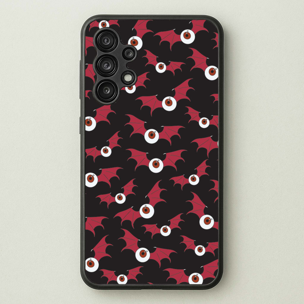 Red Bat Pattern - Halloween Phone Case for Galaxy A13