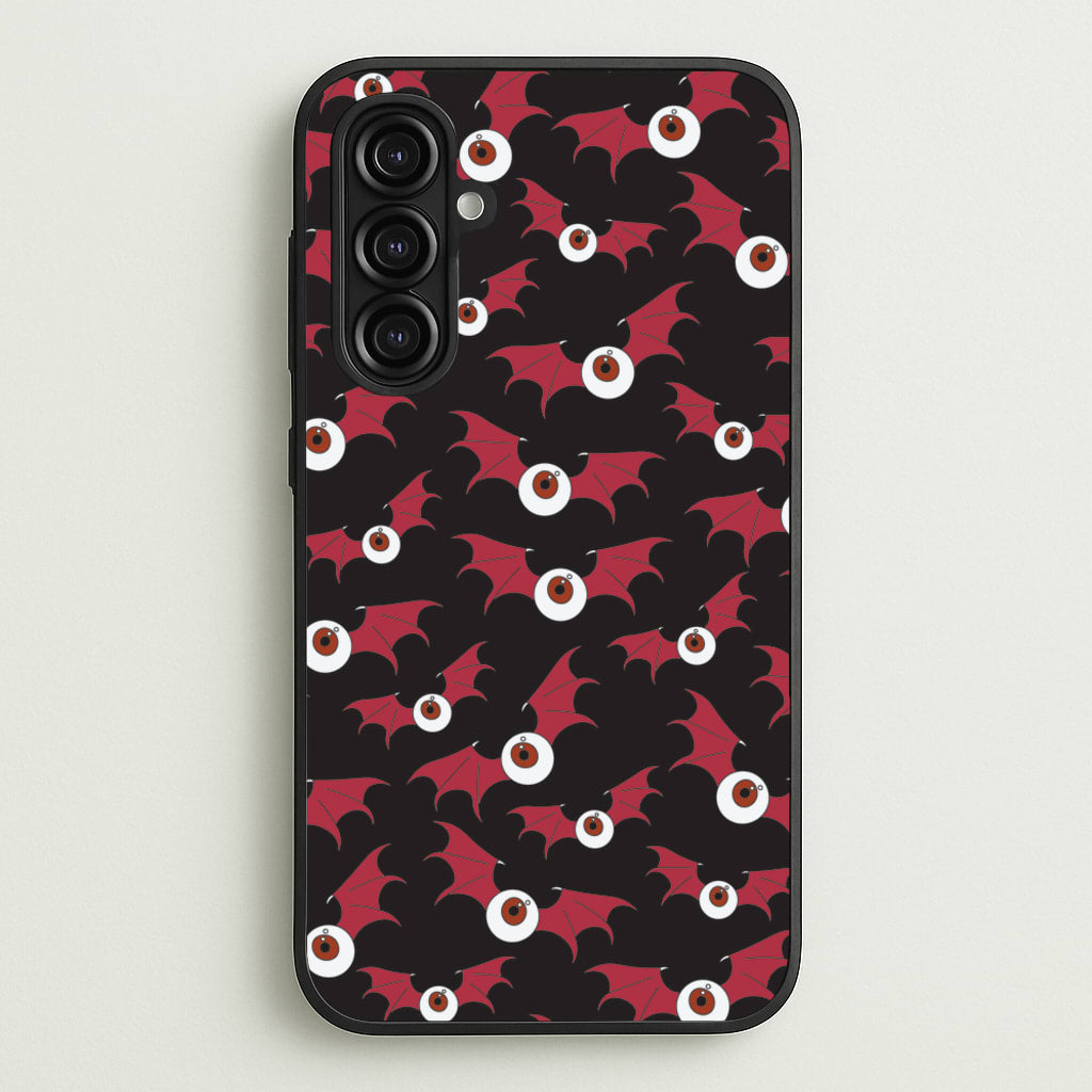 Red Bat Pattern - Halloween Phone Case for Galaxy A16