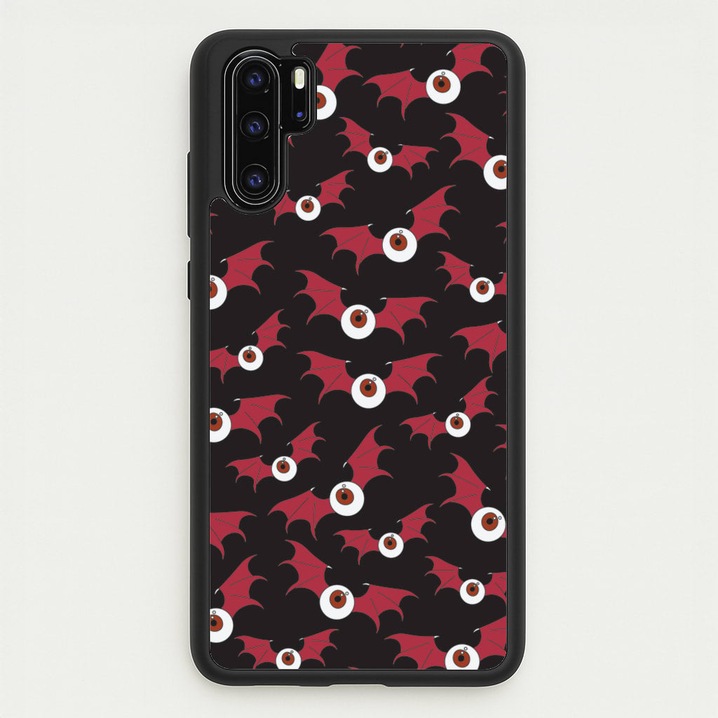 Red Bat Pattern - Halloween Phone Case for Huawei P30 Pro