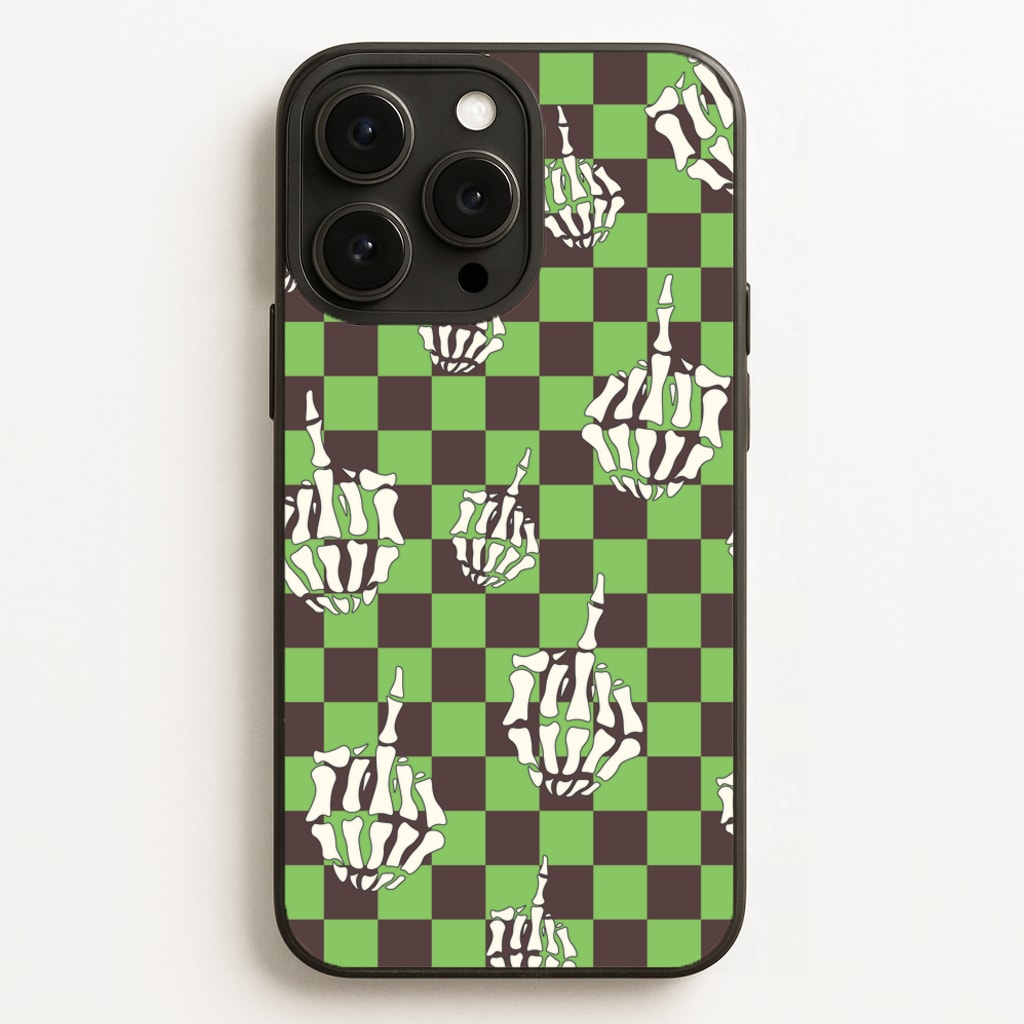 Green Middle Finger - Halloween Phone Case for iPhone 16 Pro Max