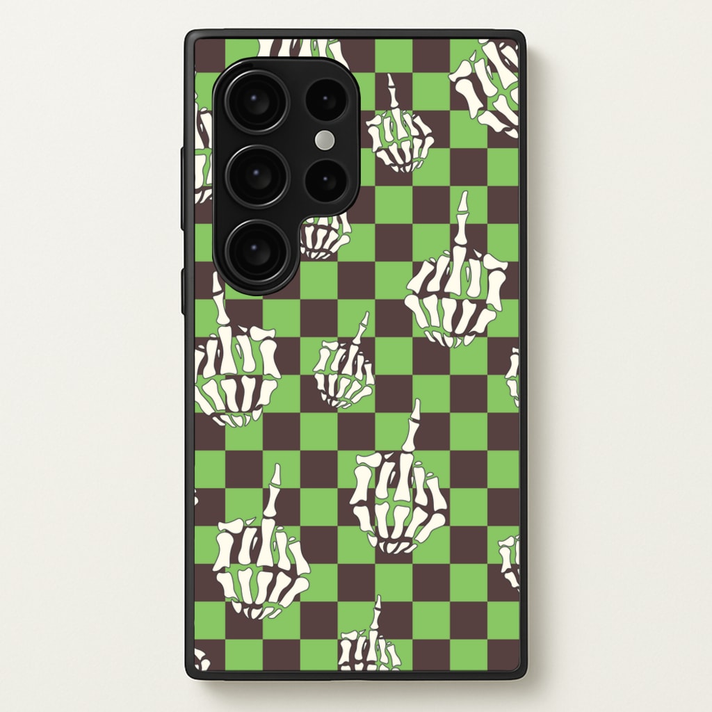 Green Middle Finger - Halloween Phone Case for Galaxy S24 Ultra