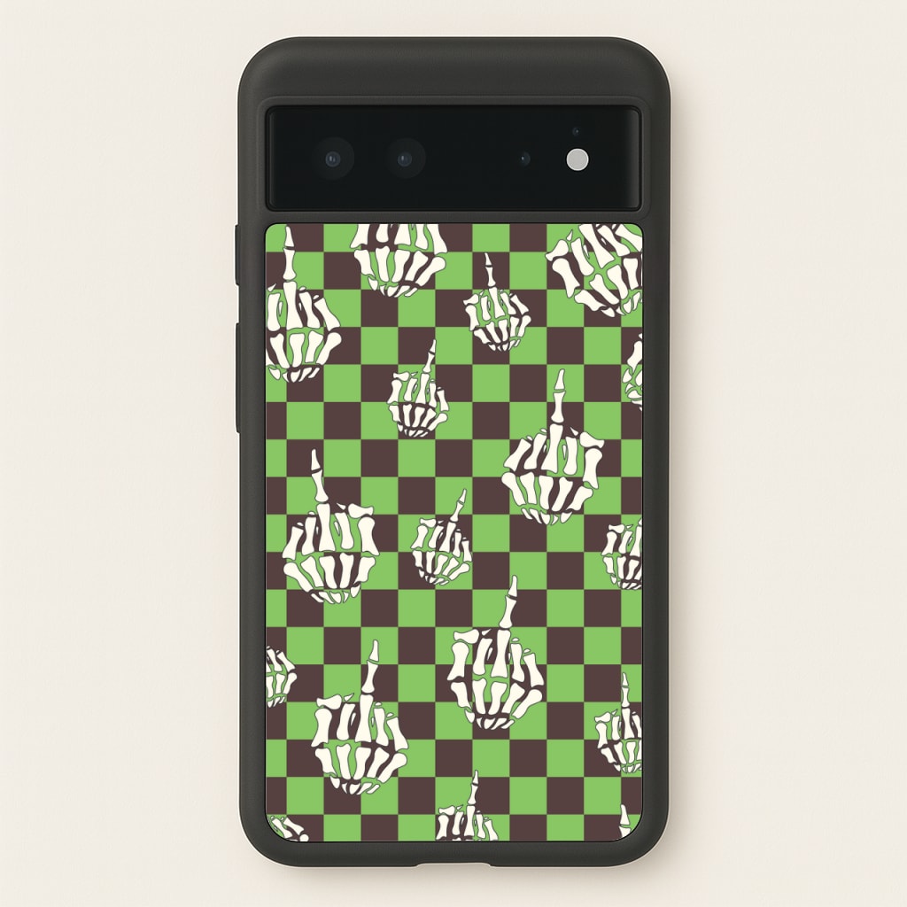 Green Middle Finger - Halloween Phone Case for Google Pixel 6
