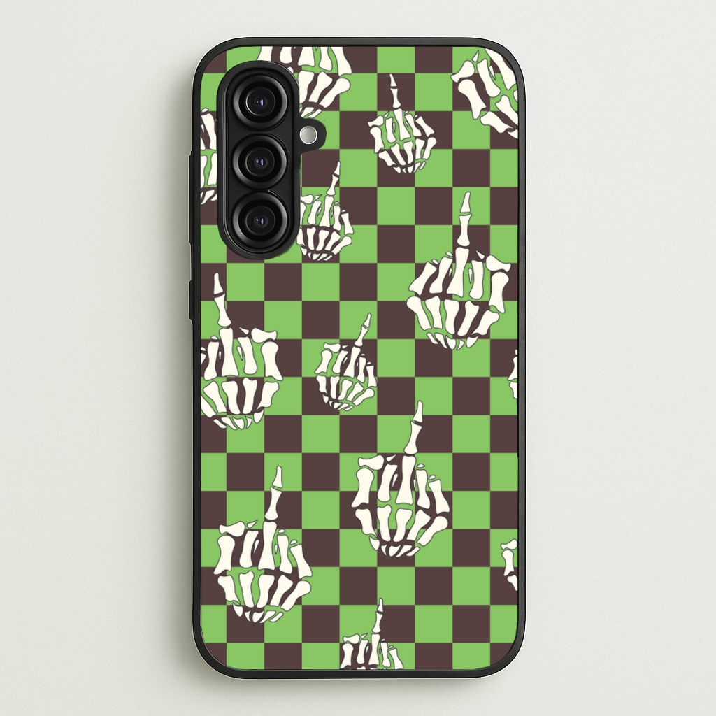 Green Middle Finger - Halloween Phone Case for Galaxy A16