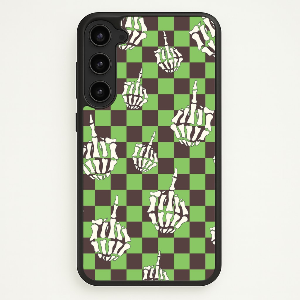 Green Middle Finger - Halloween Phone Case for Galaxy S23