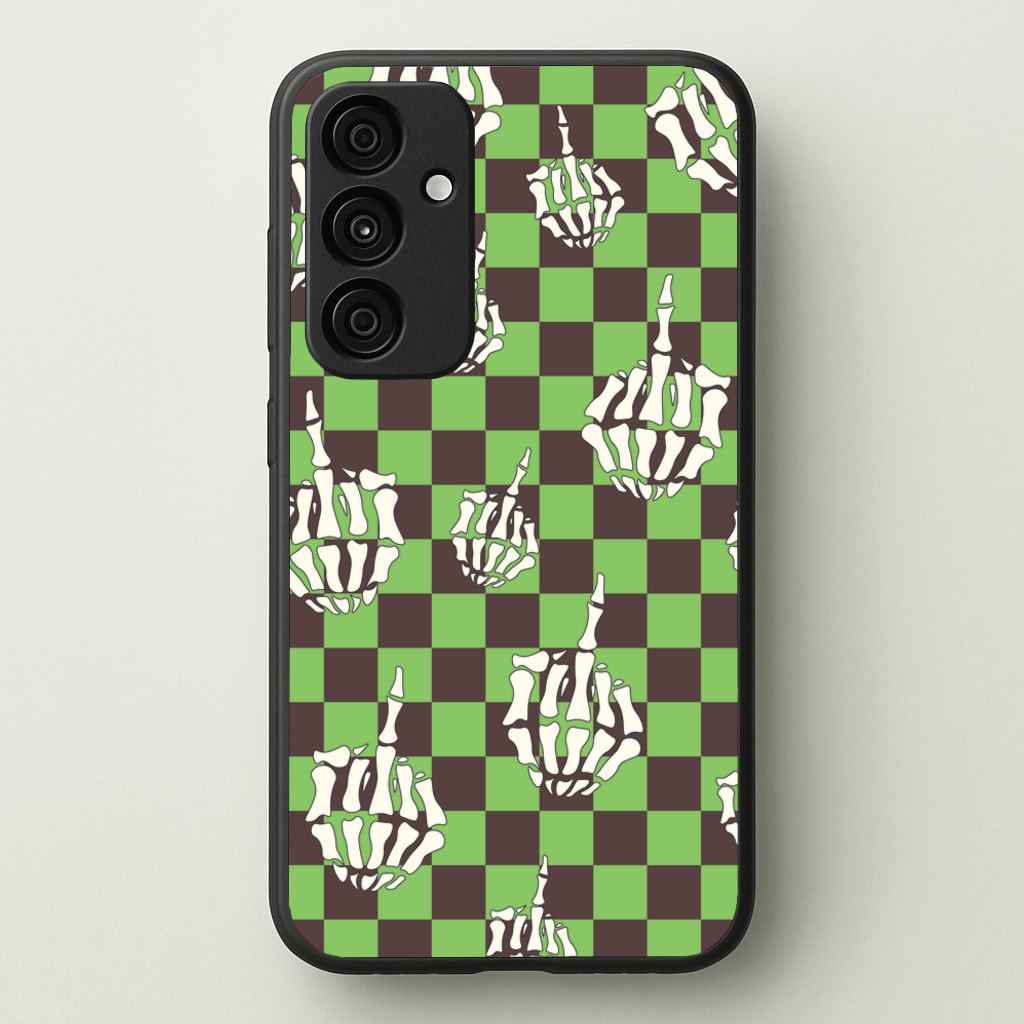 Green Middle Finger - Halloween Phone Case for Galaxy A55