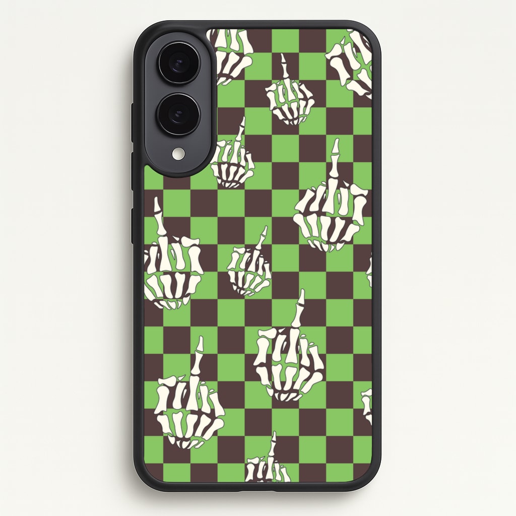 Green Middle Finger - Halloween Phone Case for Galaxy S25 Edge