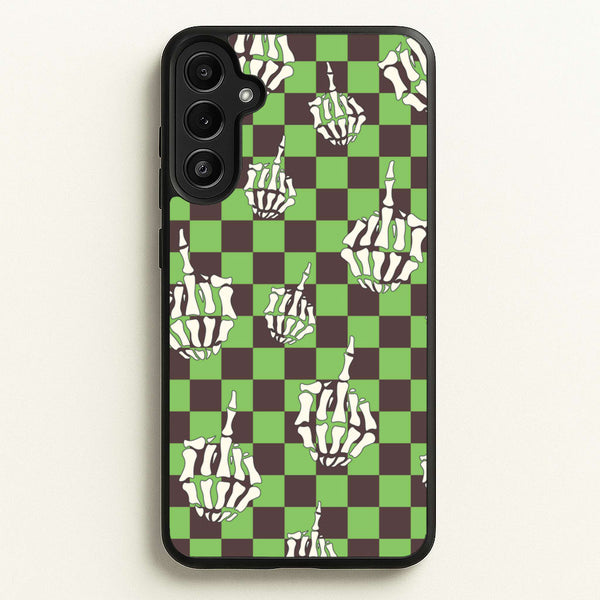 Green Middle Finger - Halloween Phone Case for Galaxy A34