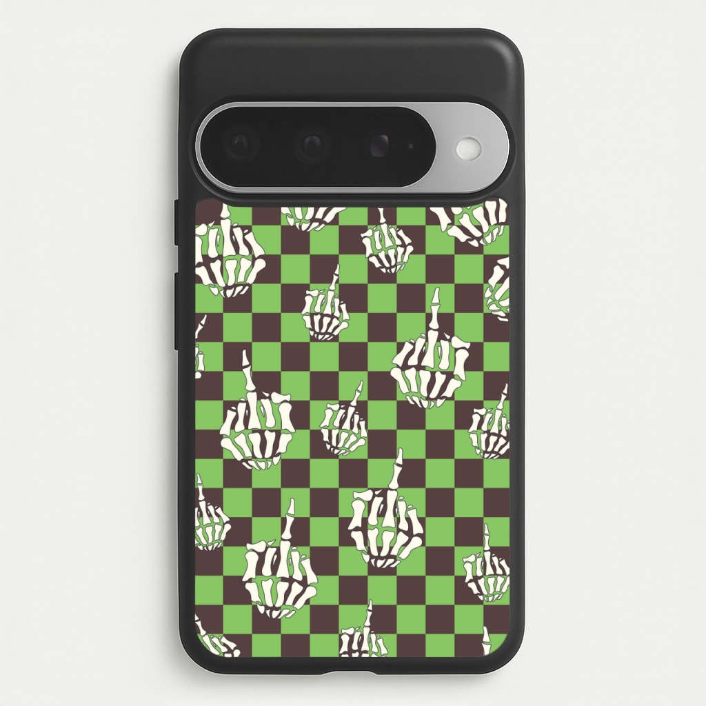 Green Middle Finger Phone Case for Google Pixel 10 Pro XL