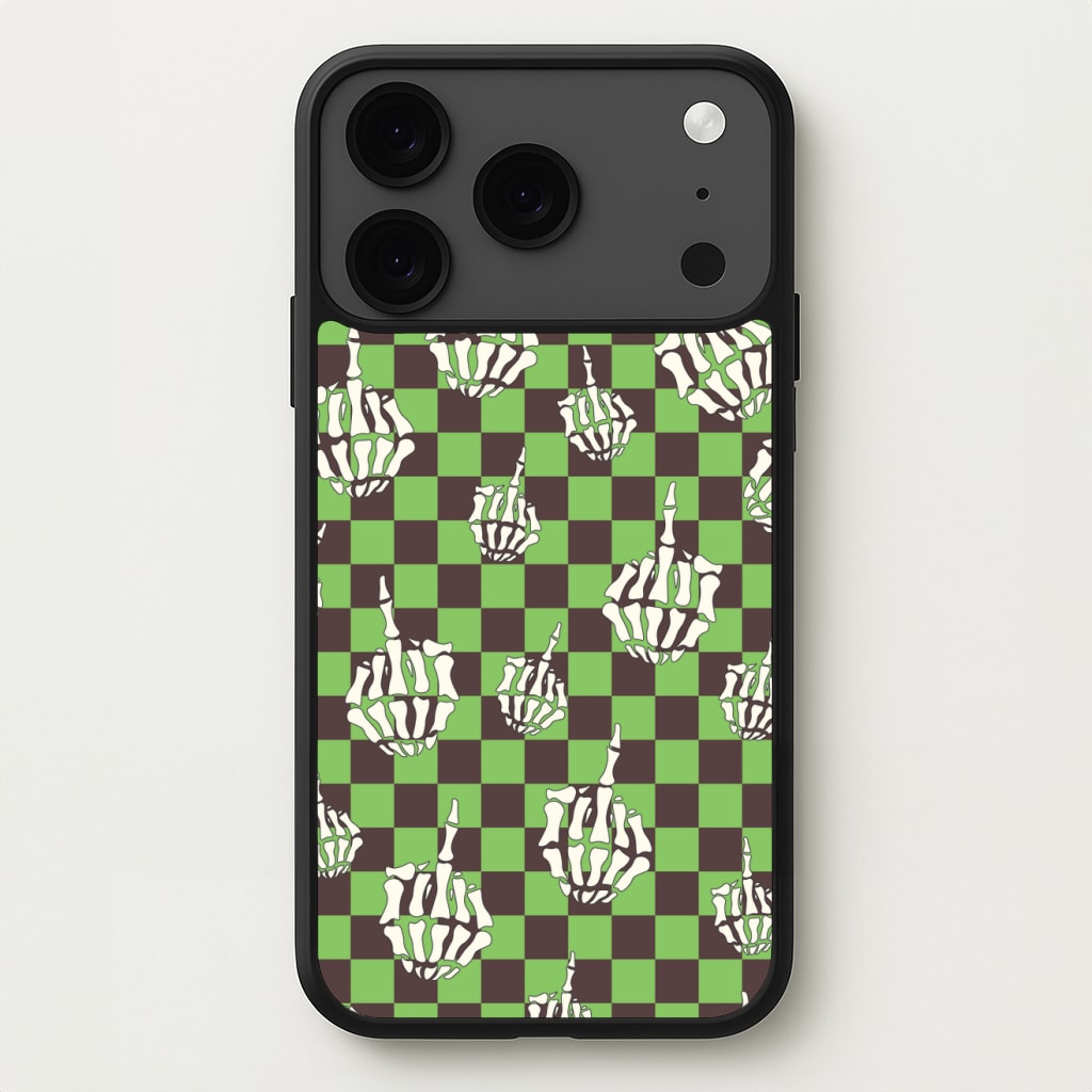 Green Middle Finger Phone Case for iPhone 17 Pro