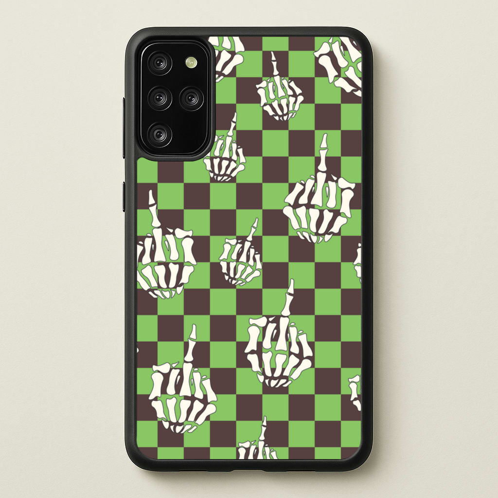 Green Middle Finger - Halloween Phone Case for Galaxy S20 Plus